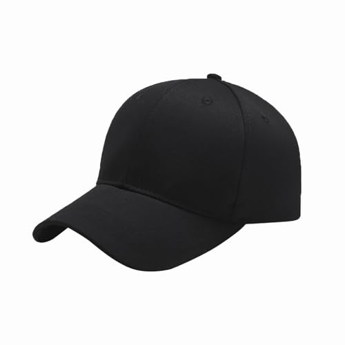 ATSNOSH Casquette de Baseball pour Homme et Femme, été Unisexe Coton Anti-Soleil Baseball Cap, Réglable Casquettes Sport Extérieur Sunhat Chapeau Golf Hat (Taille Unique, Noire)