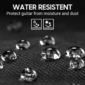Image of SKYCELL 41 Inch Padded Guitar Bag with Guitar Picks | Acoustic Guitar Cover Bag with Extra Protection | Universal Guitar Cover Bag Padded Design for 38 /39 /40 /41 Inch Guitars - Black