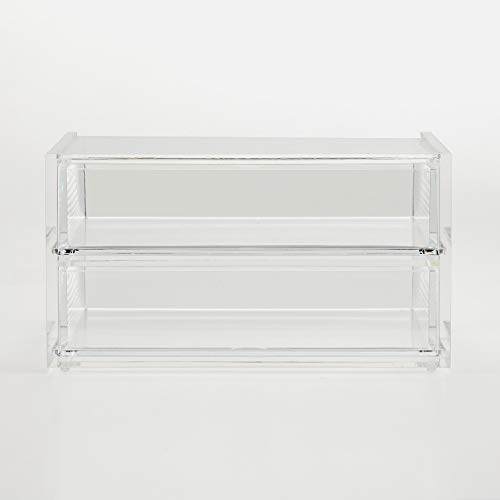 Muji Acryl Stapelbare 2-lades Opbergkoffer, Klein, 17,5 cm Breedte x 13 cm Diepte x 9,5 cm Hoogte - Image 5