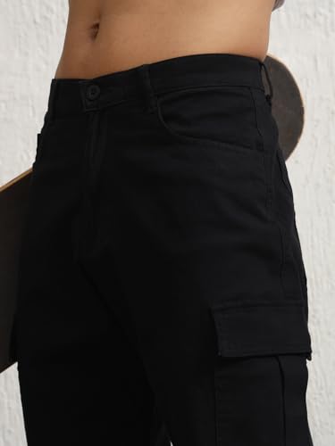 Image of Hubberholme Men Smart Casual Summer Cotton Loose Fit Mid-Rise Trousers 65