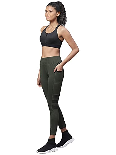 Image of CHKOKKO Women's High Rise Regular Fit Polyester Blend Sports Leggings (JSSTIGHT)