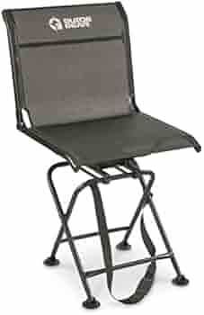 Guide Gear Big Boy Hunting Blind Chair, Portable Folding Seat for Shooting,  Comfortable Spin Swivel, 500-lb. Capacity