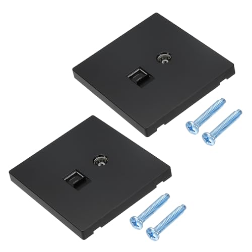 Prise RJ45 CAT6 TV encastrable 90x86mm noir pour câble Ethernet