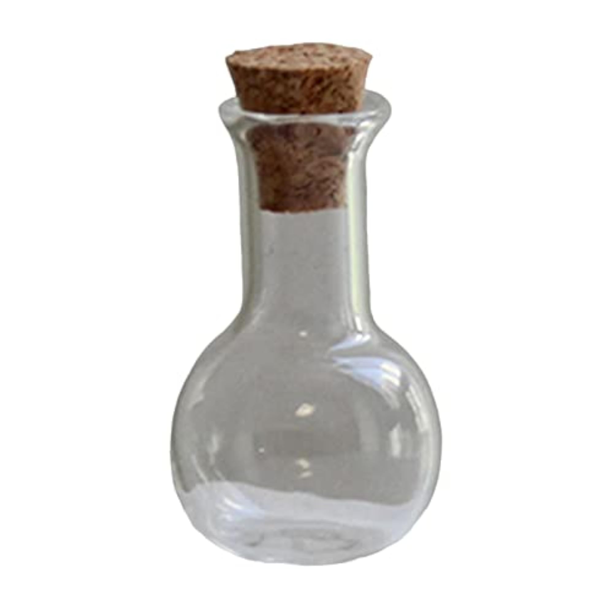 6X Mini Glass Bottles with Cork Stopper
