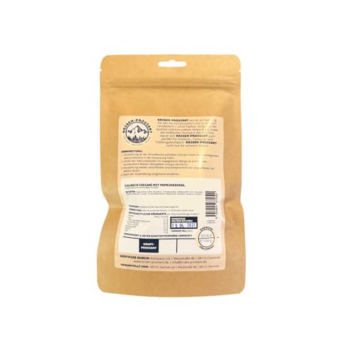 Krisen-Proviant - Gulasch (vegan) Paprikasosse Notvorrat/Notration 5J. haltbar, Survival Food Prepper Outdoor Notfall Nahrung