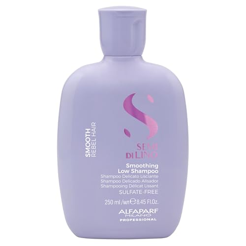 Image of Alfaparf Milano Semi Di Lino Smooth Low Shampoo for Frizzy and Rebel Hair - Sulfate Straightens Hydrates Smoothes Unruly Free Paraben Paraffin