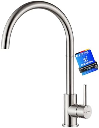 GRIFEMA Irismart G4008 Tall Kitchen Faucet with Swivel Spout, Sin...