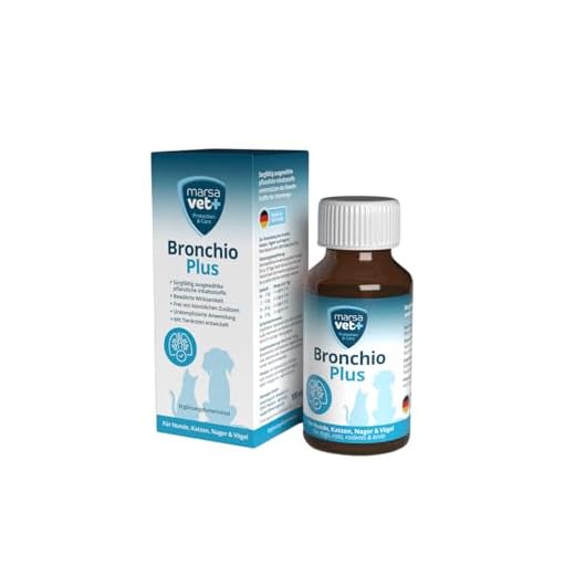 Marsavet Bronchio Plus - 100 ml. Suplemento líquido para Perros, Gatos, roedores y Aves. Complemento alimenticio con Ingredientes Vegetales Naturales para el Bienestar General de Las Mascotas