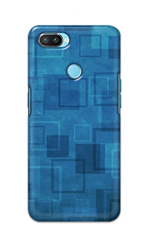 Image of Printed Hard Back Cover Case for Realme 2 Pro Back Cover (Plain Azure Blue) -702