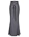 Belle Poque Women's Victorian Steampunk High Waist Ruffled Fishtail Mermaid Skirt BP447-2,Grey-bp447,Large