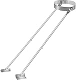 SCARIU Kit de soporte de chimenea de techo extendido de acero inoxidable, soporte de techo extendido ajustable de 6 a 14 pulgadas, soporte de tubo de estufa de chimenea que proporciona estabilidad