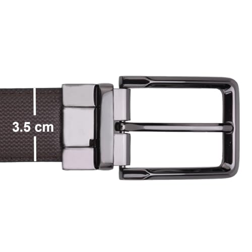 Image of Labnoft Men's Reversible Belt Buckle Only (35mm, Shining Black)