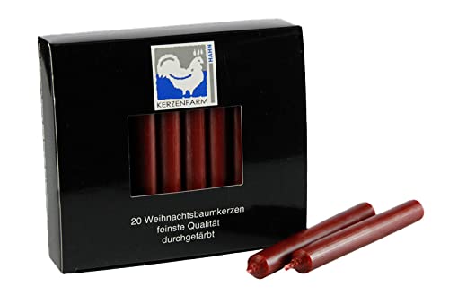 luterna Baumkerzen 100% bienenwachs 110 x 13 mm kerzenfarm hahn 20er...