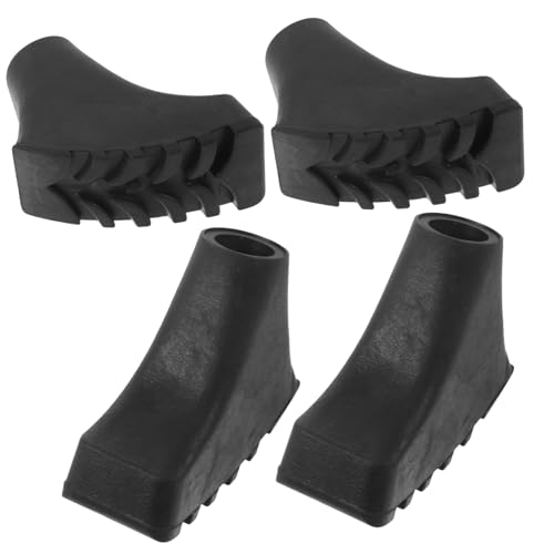 Didiseaon 4pcs Hiking Cane Tip Climbing Cane Foot Rubber Black Rubber Tips for Walking Sticks Small Rubber Cane Tips