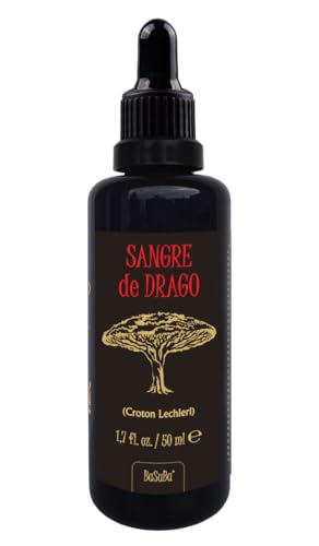 Drachenblut Dragon's Blood Croton Lechleri Sangre de Drago I 50ml I Protección de la luz en cristal púrpura, botella con un práctico cierre antigoteo, sin diluir, natural