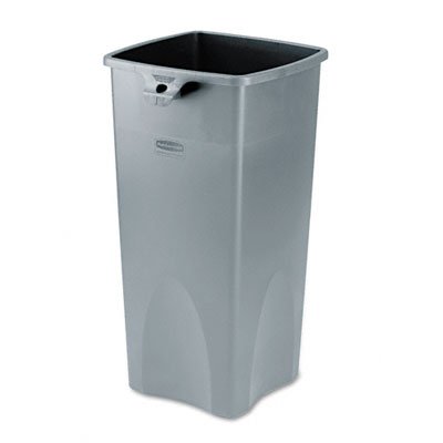 Untouchable Square Container 23 Gal Gray Each