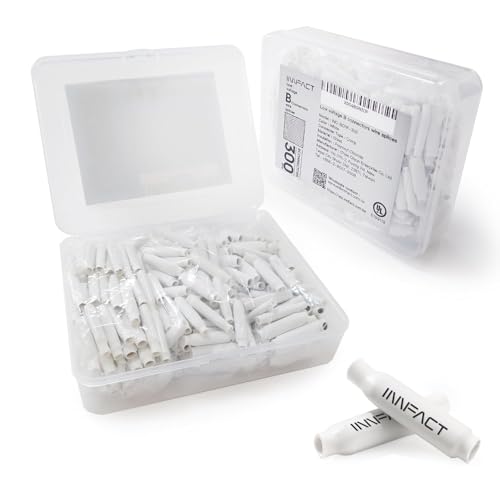Innfact 300 Pcs Low Voltage B Connectors, AWG 22–26, Indoor