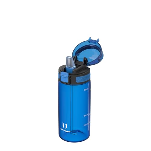 Immagine prodotto: Super Sparrow Borraccia Bambini - 500ml - TouchSip Sportiva Bottiglia - Tritan Senza BPA, a Prova di Perdite - Borracce con Cannuccia Ideale per Scuola e Sport