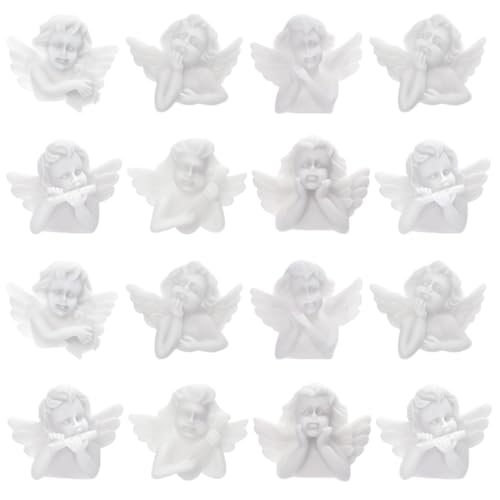Miniature Angel Figurines 30 Pcs Flatback Resin Angel Charms Vintage Baroque Style Cherub Statues for DIY Phone Case Scrapbooking & Jewelry Making Mixed Styles