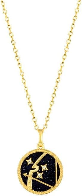 Collier douze constellations en or pour femmes et filles