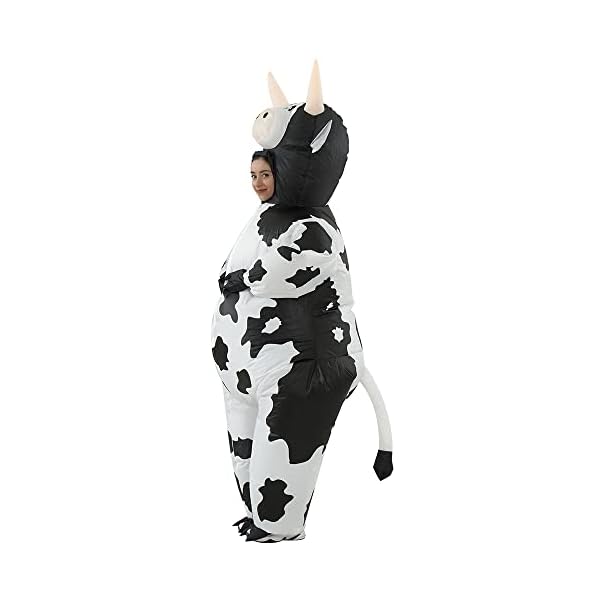 Rhythmarts inflatable costume cow costumes fancy dress cosplay blow up jumpsuit christmas halloween costumes for adult - image 5