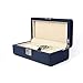 Watch Storage Box Shell Round Corner Leather Watch Display Stand with Pillow and Lock Buckle Fashion Jewelry Gift Box (Color : Blue, Size : One Size) (Blue One size)