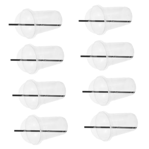 MUELODSIC 50 セット透明使い捨て冷飲カップドーム蓋付き密封紙ストロー付属漏