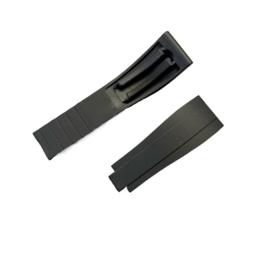Bracelet caoutchouc souple 21mm type Oysterflex pour Yacht-Master
