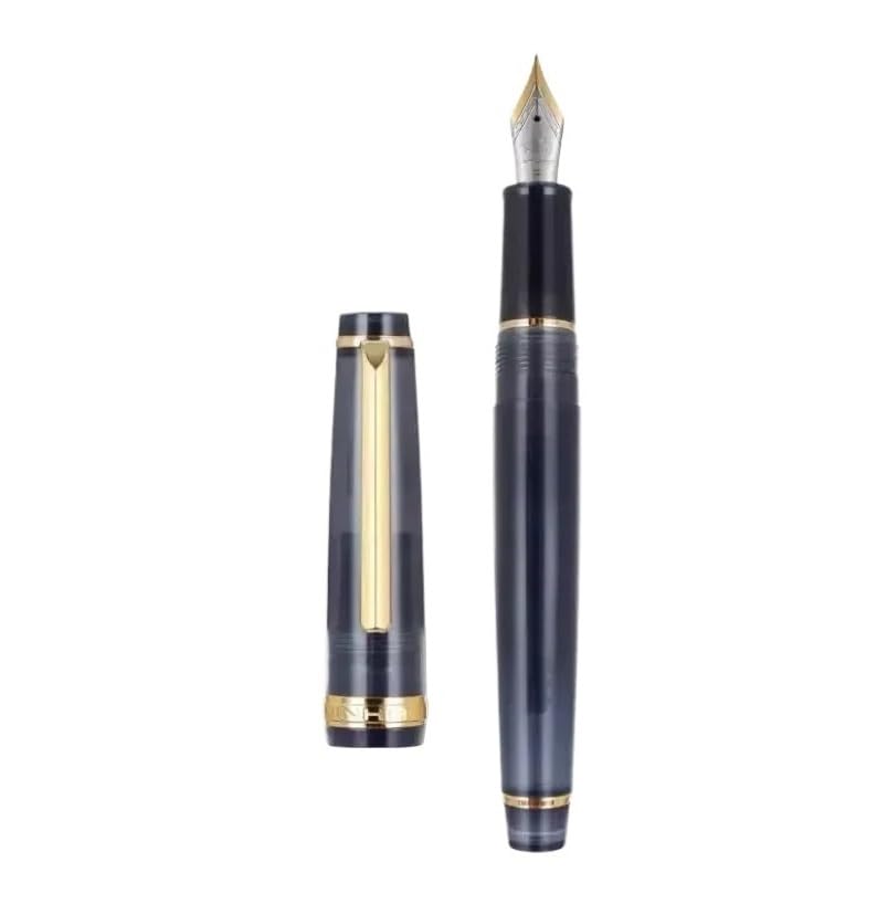 Stylo-plume transparent bleu M pour éviter les pannes d'encre à l'école et au bureau