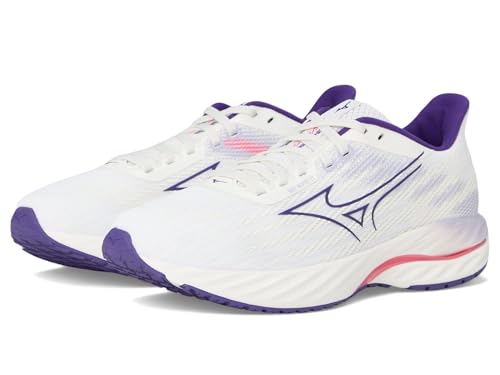Mizuno Women's Wave Inspire 21 Running Shoe | Support Road-Trail Runner | White-Vintage Indigo | US Womens 7