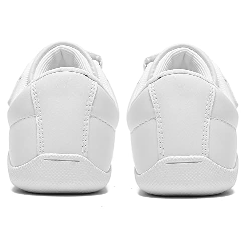 LANDHIKER Girls Cheer Shoes White Cheerleading Shoes Dance Athletic Training Tennis Breathable Youth Dancing Lightweight Competition Comfortable Cheer Sneakers4