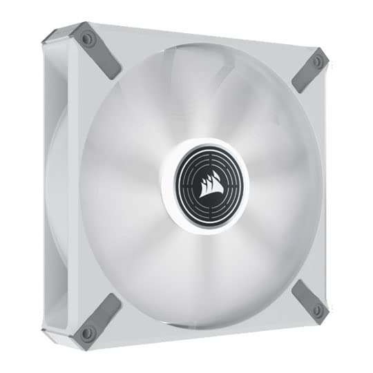 Image of CORSAIR ML140 LED Elite, 140mm Magnetic Levitation White LED Fan with AirGuide, Single Pack - White Frame