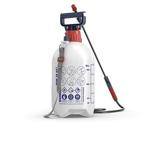 Soluguard Woodworm and Rot Treatment (1x5L Clear & Sprayer) Ready for Use & Pump Action Pressure Sprayer. Solvent-free Preservative Woodworm Killer. HSE approved