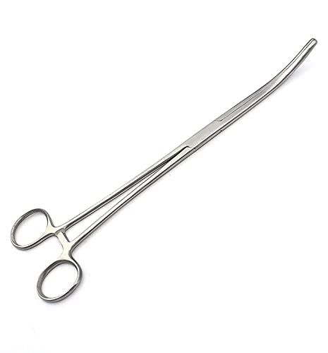 10" Long Curved Hemostat Forceps - Stainless Steel Locking Tweezer Clamps - Ideal Hemostats for Nurses, Fishing Forceps, Crafts and Hobby by G.S Online Store