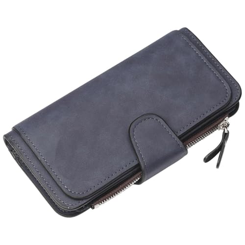 Wallet Women Large with Zipper Pocket Slim ​Card Holder​ ​Travel Purse for ​Cash Management​ ​Leather Wallets for Women​ 3 Fold