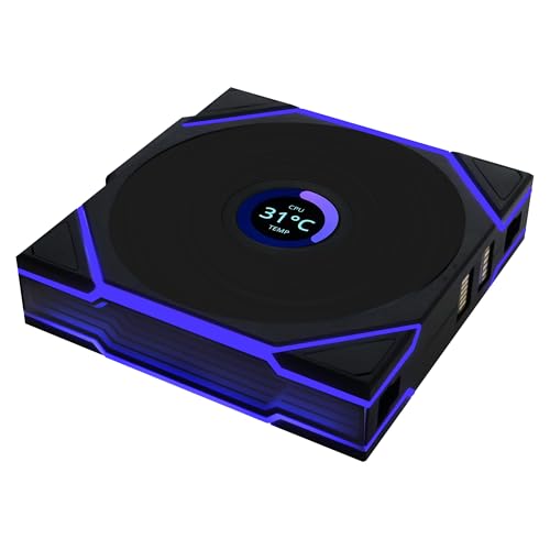 Lian Li UNI FAN TL Wireless LCD PC Fan 120mm RGB Reverse Blade Gaming PC Fan White | PWM Fan - 26 ARGB LEDs - Up to 1 900 RPM - Daisy Chain - High Airflow - Low Vibration - Silent - Infinity Mirror