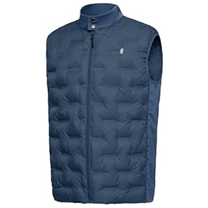 Little Donkey Andy Men’s Lightweight Puffer Vest, Outdoor Windproof Sleeveless Jacket for Hiking Travel Golf