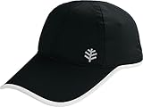 Coolibar UPF 50+ Kids' Lenny Sport Cap - Sun Protective (Large/X-Large- Black/White)