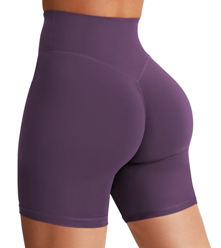 YEOREO SoftHue Women's Biker Shorts Workout Hidden Scrunch Gym Shorts