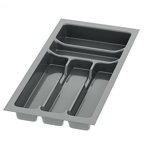 sossai® Divio Cutlery Tray for 30 cm Drawers, 23 x 49 cm (Width x Depth), Can Be Cut To Size, 5 Compartments