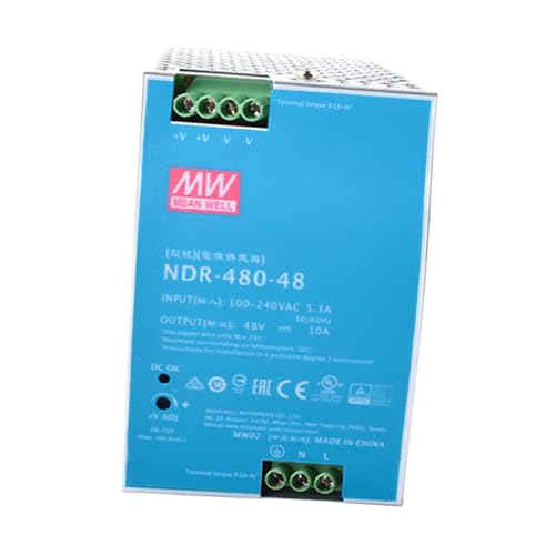 Image of NDR-480-48 480W DIN Rail Power Supply 48V 10A with UL508 Certification for Industrial Control Systems
