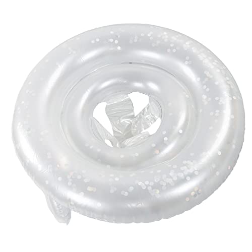 Flutuador de piscina de bebê, 1 a 4 anos, lantejoulas portátil prata anti-capotamento Flutuador de p