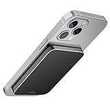 【業界初のチタン金属・0.8cmの超薄型】Yamisan モバイルバッテリー Magsafe対応 小型 軽量 PD20W急速充電 マグネット式 ワイヤレス充電器 スマホ充電器 両台同時充電 Type-C入出力兼用 5000mAh マグセーフ充電器 iPhone17/16/15/14/13/12シリーズ対応 コンパクトで機内持ち込み可 旅行/出張/災害用 PSE認証済み（チタン灰色）