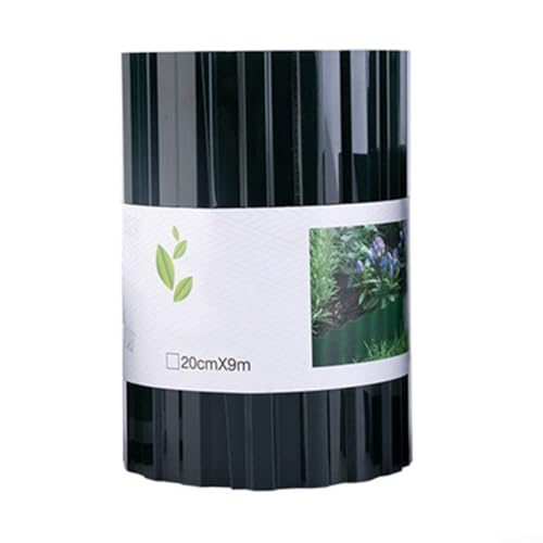 Valla de jardín de 9 m con fácil inserción en el suelo para césped y parterres (20 cm x 9 m)