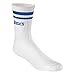 ASICS Old School Crew Socks, White/Royal, Large