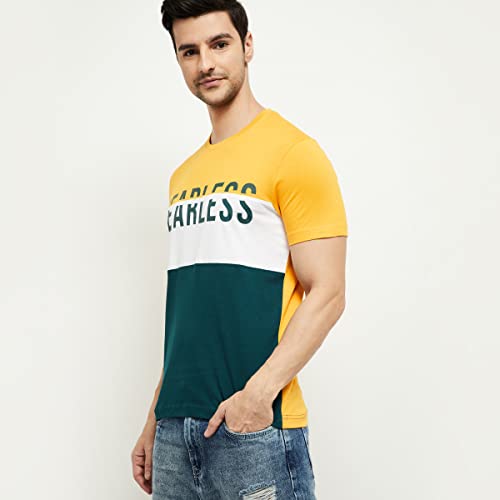 Image of Max Men Colourblocked Crew Neck Regular Fit Tshirt