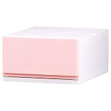 リブウェル(Livewell) 日本製 彩 リップス PF351 収納ケース 引き出し 衣装ケース チェスト (ライトピンク, 35cm幅 1段)
