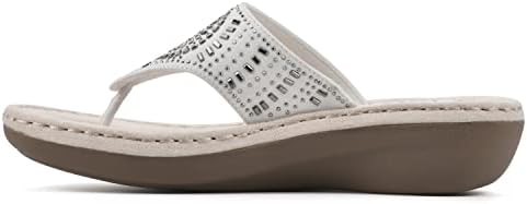 CLIFFS BY WHITE MOUNTAIN Cienna Women's Thong Sandal, White/Fabric, 8 M | Image 3
