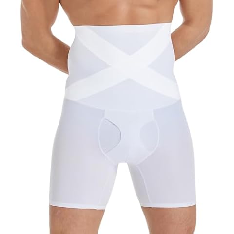 TELEWEE Men's Compression Tummy Control Shorts Cover
