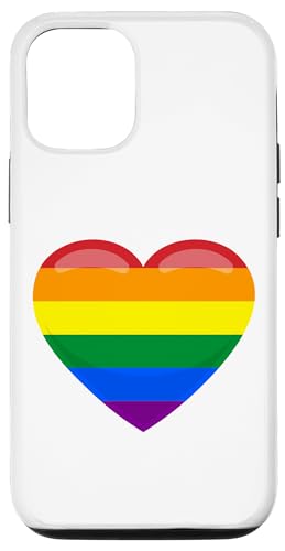 Carcasa para iPhone 13 Rainbow Heart Pride Flag Love Gay